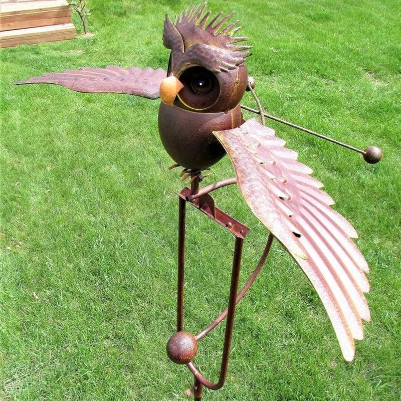 Bird Patio Decoration Garden Art Outdoor Metal Hanging Sculpture For Yard Porch