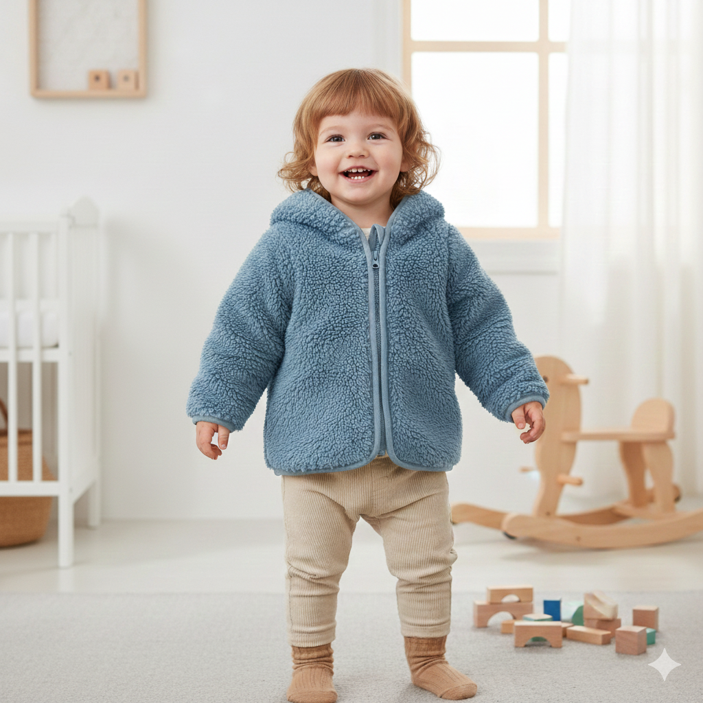 Baby Hooded Coat | Soft and Warm Jacket with Ear