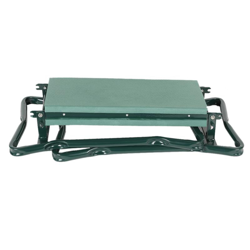 Garden Kneeler And Seat With Ergonomic Foam, Foldable, Tool Pouches, Green