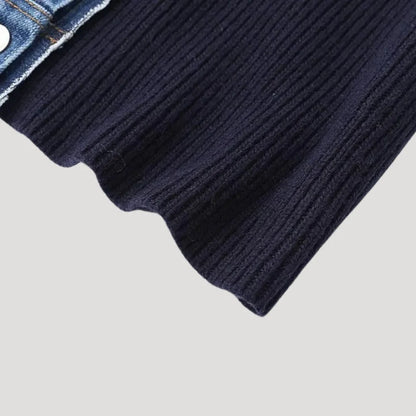 Women's Puff Sleeve Cardigan – Denim Shirt Collar
