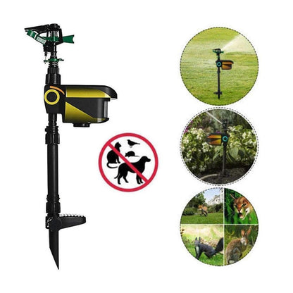 Motion Activated Sprinkler Solar Powered Deer Repellent Keeps Deer Away