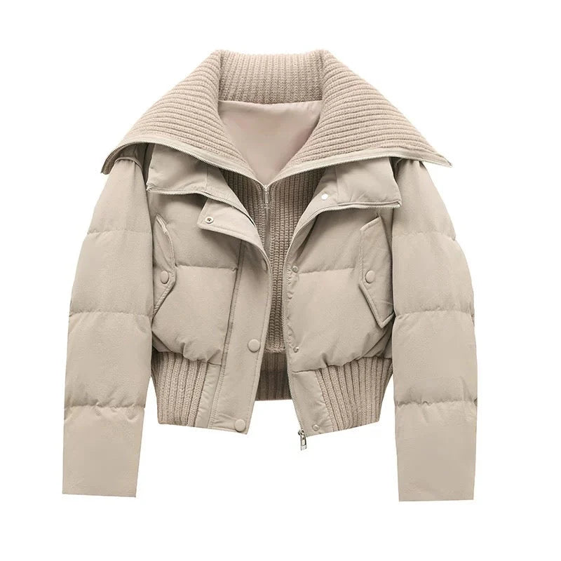 Women's Short Waterproof Winter Puffer Jacket