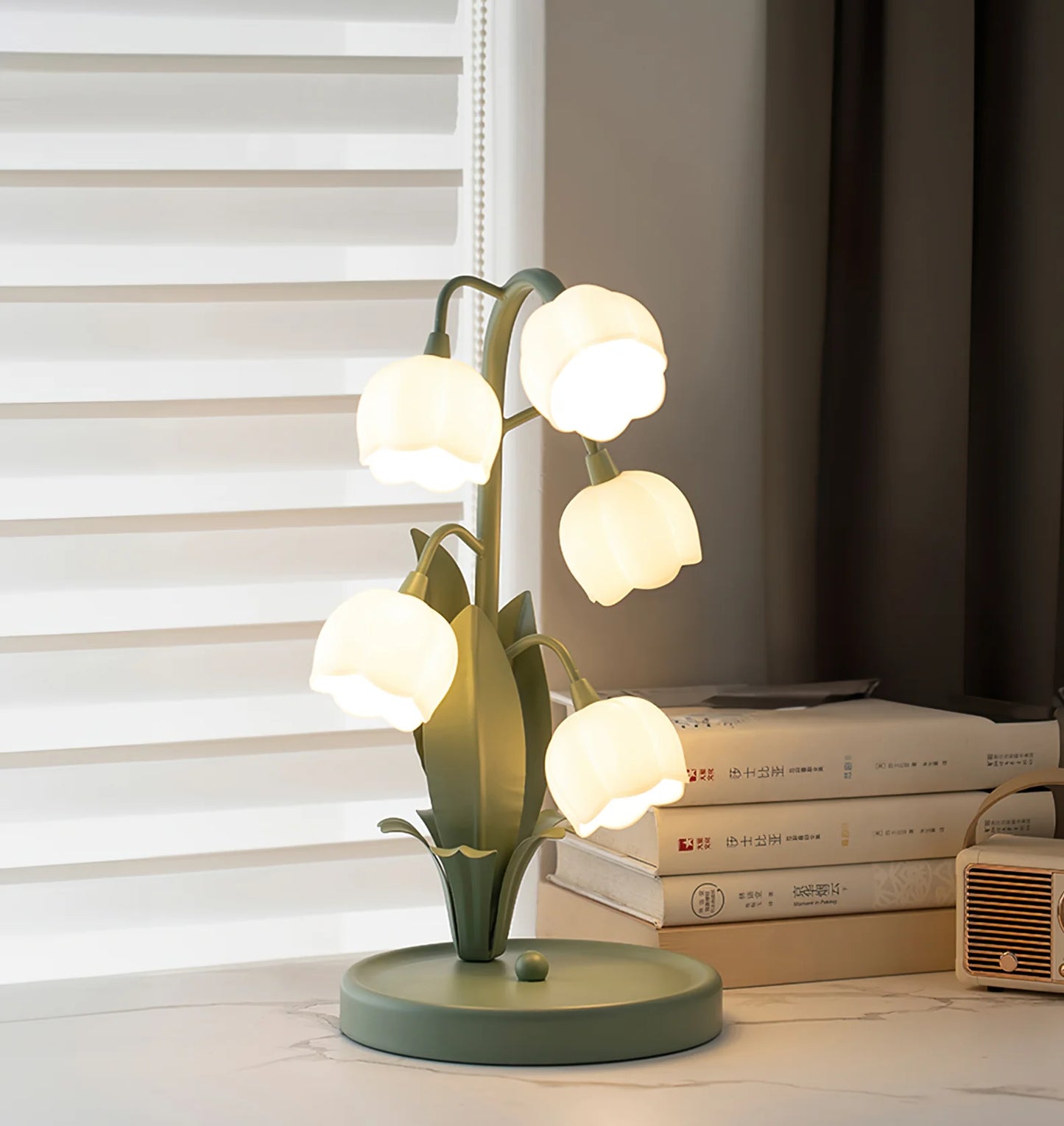 Modern Bell Orchid Table Lamp