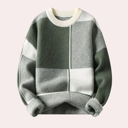 Men's Chunky Knit Jumper - Streetwear Style