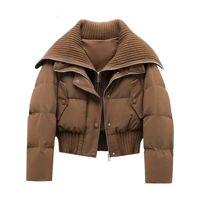 Women's Short Waterproof Winter Puffer Jacket