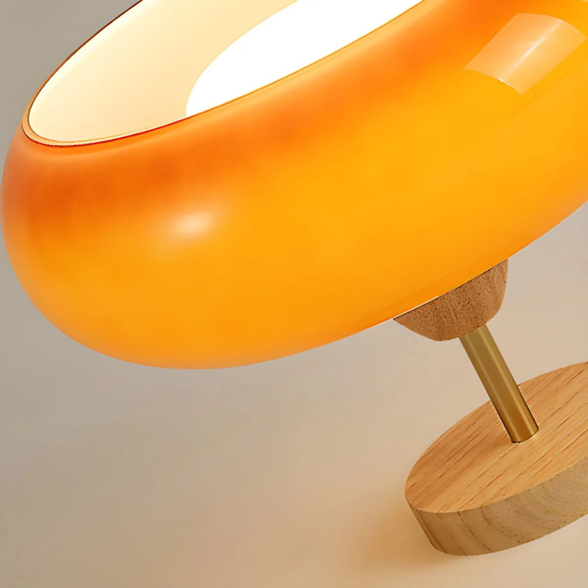 Ceiling Light Wood Glass Drum Vintage Style