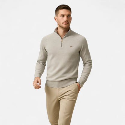 Men's Casual Winter Collar Zip Neck Sweater