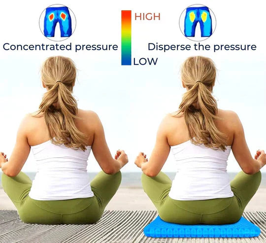 Gel Seat Cushion For Pressure Relief, Tailbone And Lower Back Support