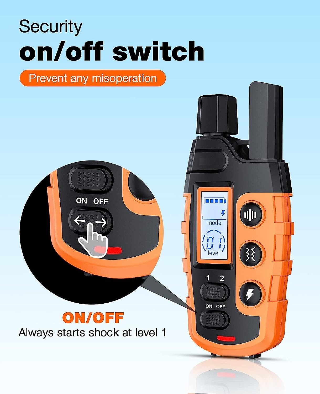 Dog Remote Training Collar 1000m Waterproof Rechargeable E-Collar