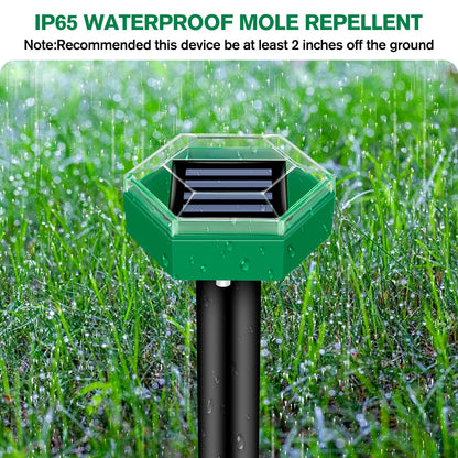 Mole Repellent Ultrasonic Ground Stakes 4-Pack For Lawns And Gardens