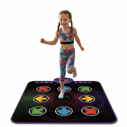Kids Dance Mat with Light-Up Touch Pads and Bluetooth Music for Ages 3 to 12