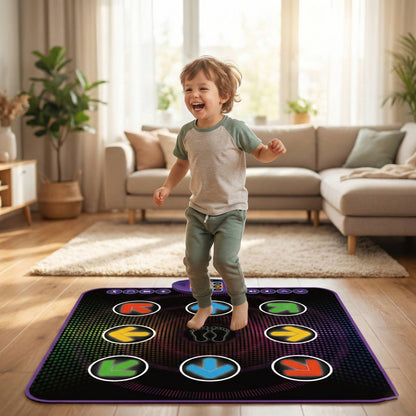 Kids Dance Mat with Light-Up Touch Pads and Bluetooth Music for Ages 3 to 12