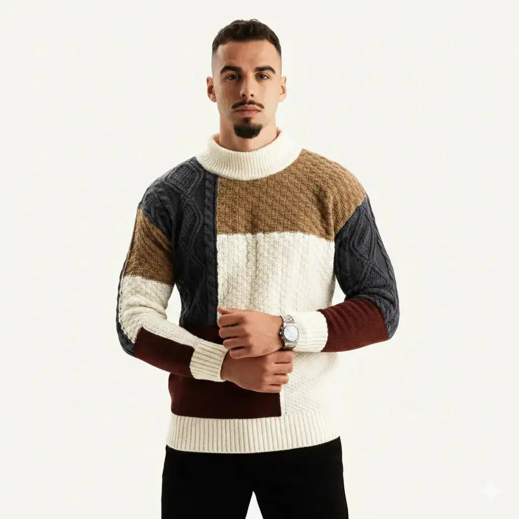 Men's Winter High Neck Jumper