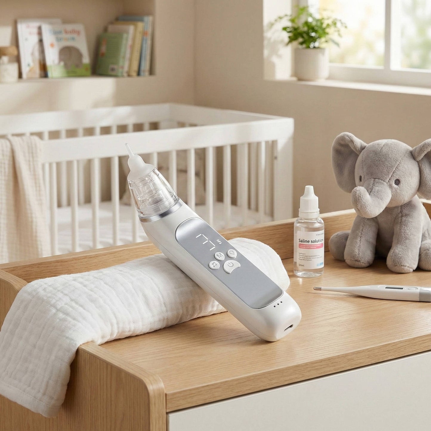 Baby Nasal Aspirator with 3 Suction Levels and Rechargeable Battery, Soothing Music