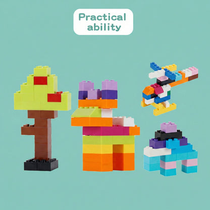 Thousand-Piece Brick Set with Sorting Tray and 6 Shapes for Ages 6+