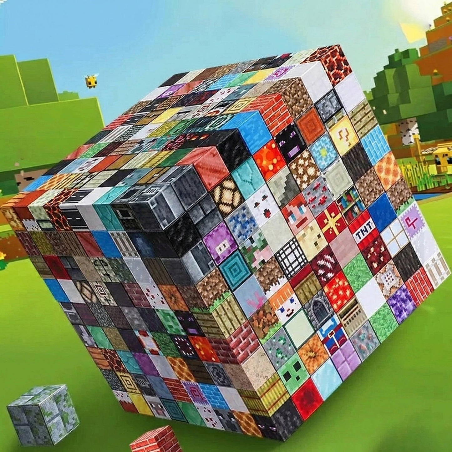 Magnetic Building Blocks with 205 Pieces and Storage Box, Includes Figurines for Ages 3-12
