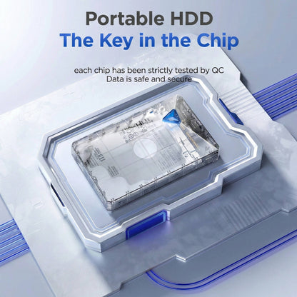External Hard Drive 1TB/4TB 2.5 Inch USB 3.0 Portable with LED and Auto Hibernate, ABS Case