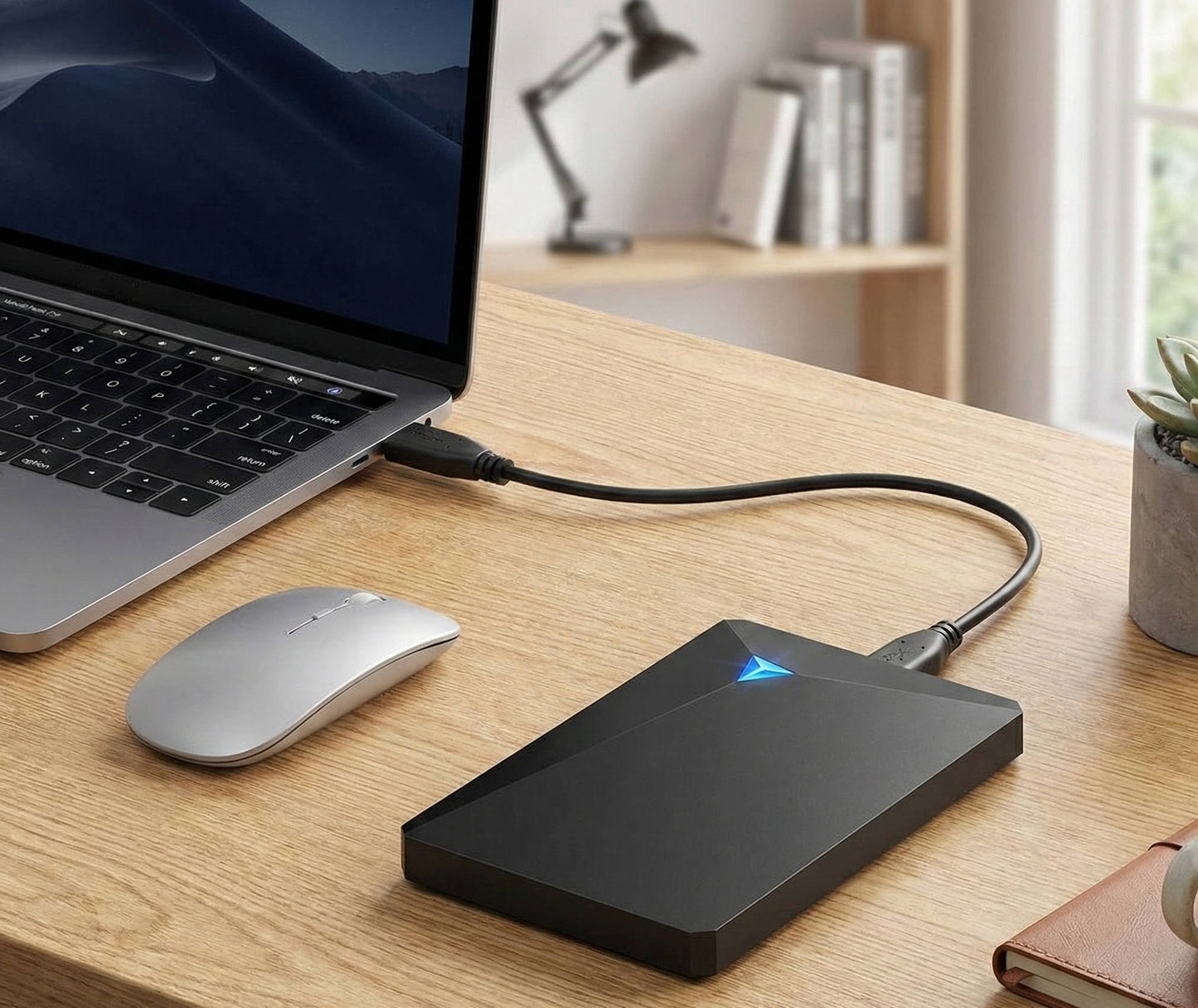 External Hard Drive 1TB/4TB 2.5 Inch USB 3.0 Portable with LED and Auto Hibernate, ABS Case
