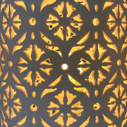 Ceramic Table Lamp - Lattice Pattern Mood Light