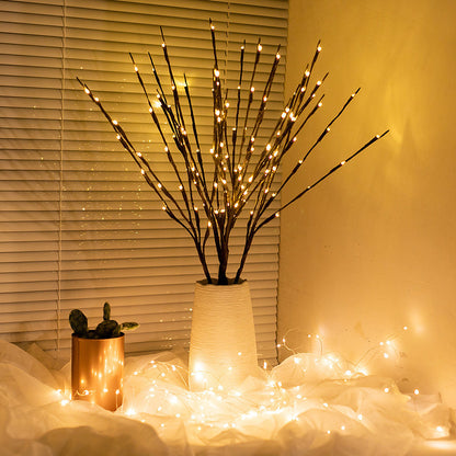 LED Willow Branch Lights | Battery Operated Twig Vase Lighting