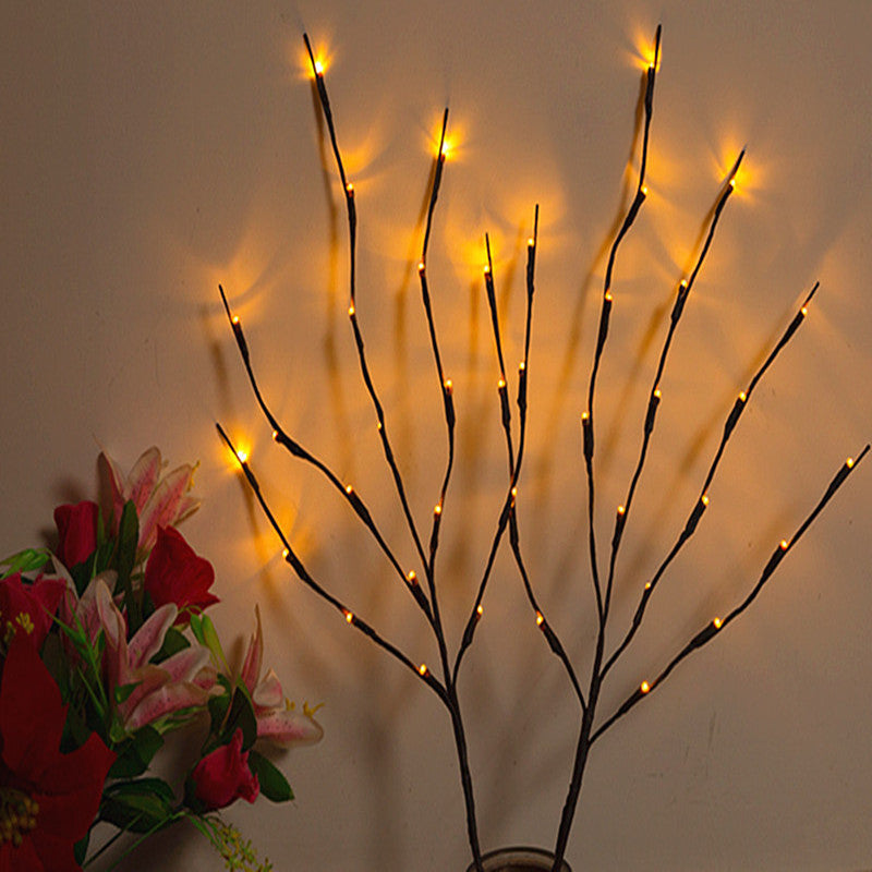 LED Willow Branch Lights | Battery Operated Twig Vase Lighting