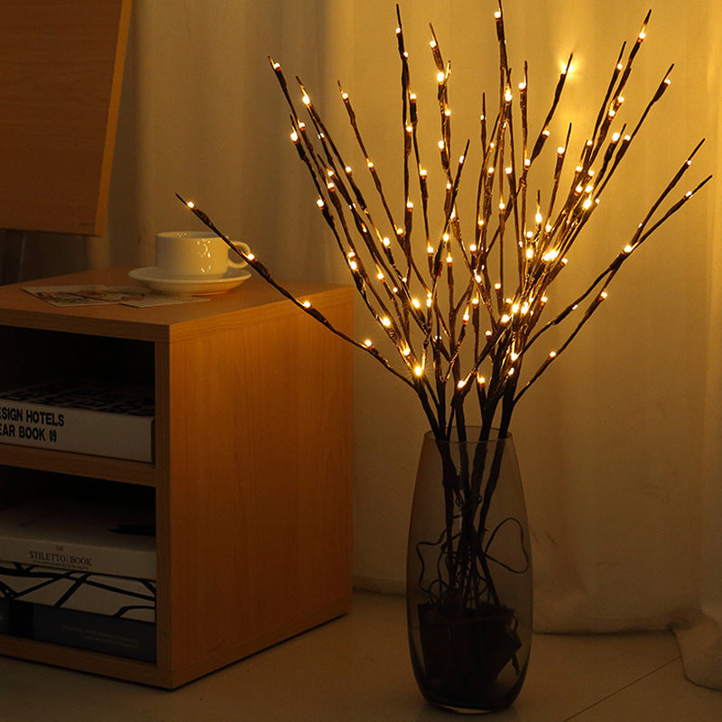 LED Willow Branch Lights | Battery Operated Twig Vase Lighting