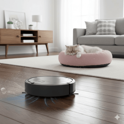 Robot Vacuum Cleaner With Ultra-Quiet Operation And HEPA Filtration