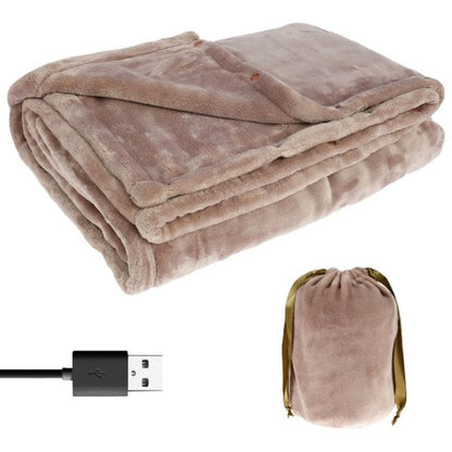 Electric Heated Blanket Cordless Rechargeable Battery-Powered Soft Fleece Throw