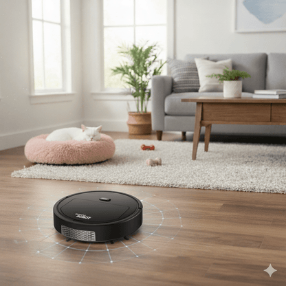Robot Vacuum Cleaner With Ultra-Quiet Operation And HEPA Filtration