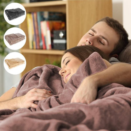 Electric Heated Blanket Cordless Rechargeable Battery-Powered Soft Fleece Throw