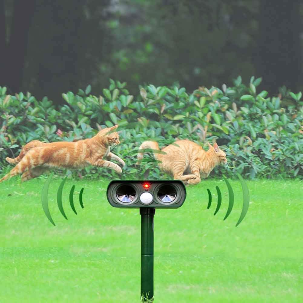 Ultrasonic Animal Repellent Solar-Powered Wildlife Deterrent With Motion Sensor