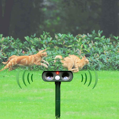 Ultrasonic Animal Repellent Solar-Powered Wildlife Deterrent With Motion Sensor