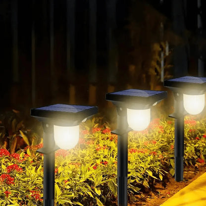 2x Energy-Efficient Solar Garden Lights with Motion Sensor