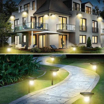 2x Energy-Efficient Solar Garden Lights with Motion Sensor