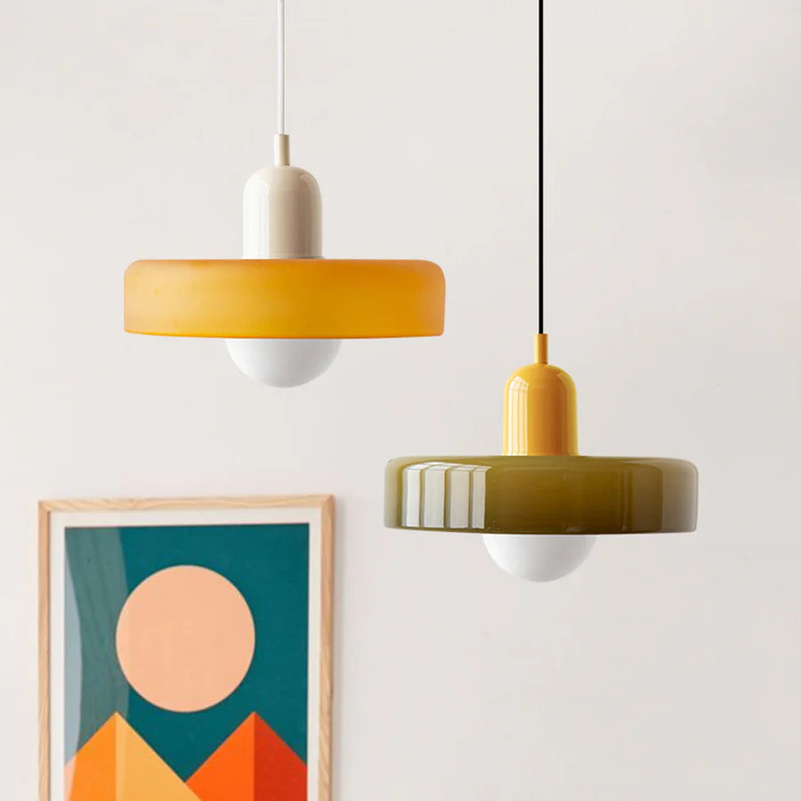 Bauhaus Pendant Lamp in Colored Glass