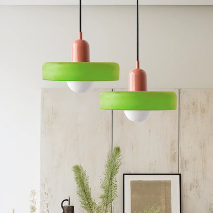 Bauhaus Pendant Lamp in Colored Glass