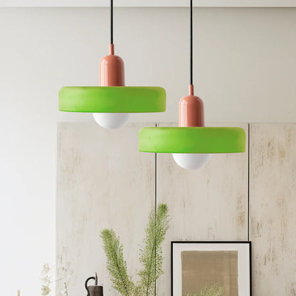 Bauhaus Pendant Lamp in Colored Glass