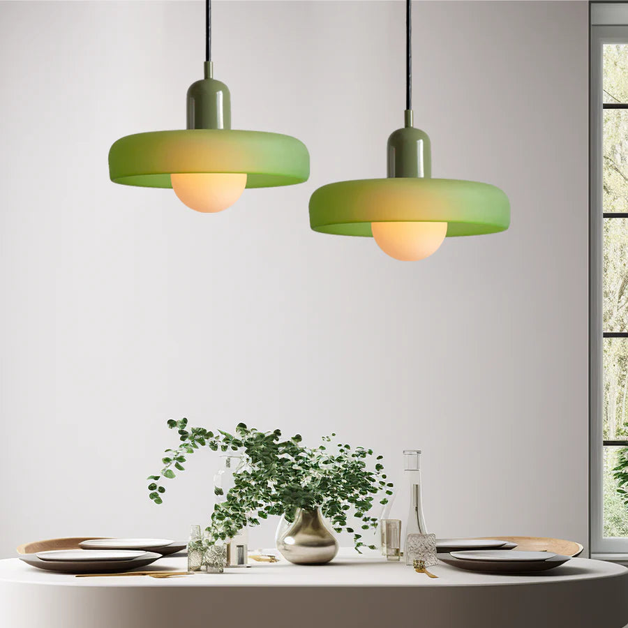 Bauhaus Pendant Lamp in Colored Glass