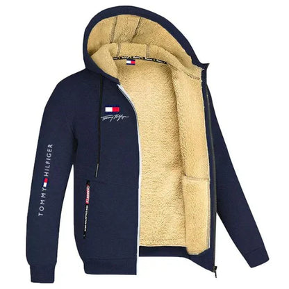 Men's Winter Lined Zip-Up TH Hoodie