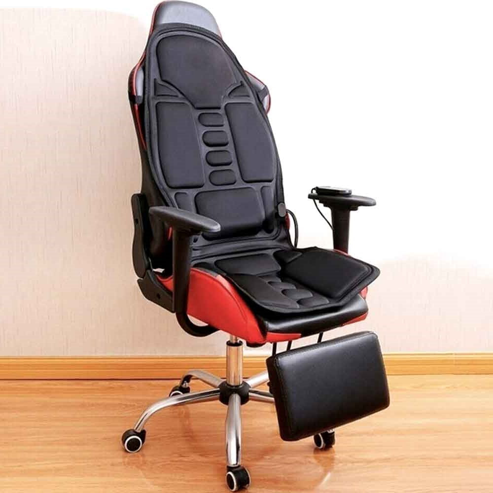 Massage Chair Pad 8 Modes Heated Neck/Back Cushion For Car & Home