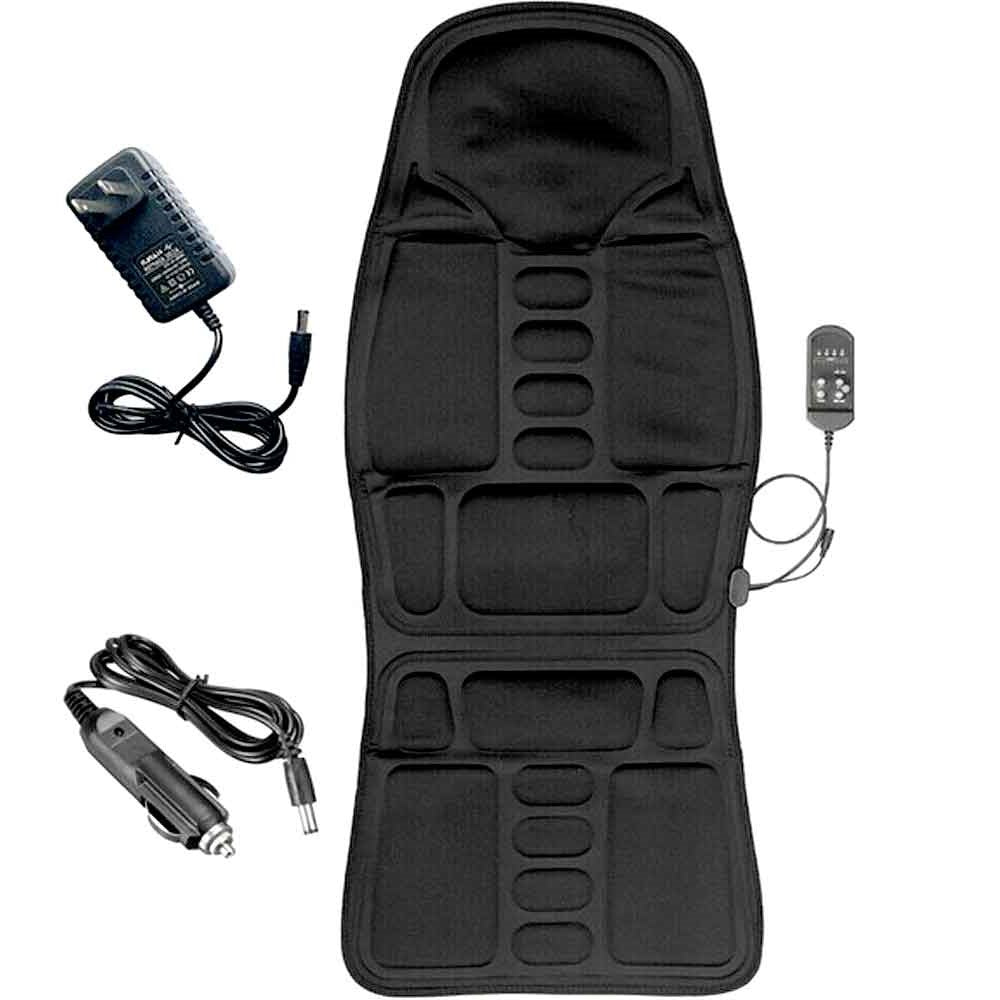 Massage Chair Pad 8 Modes Heated Neck/Back Cushion For Car & Home