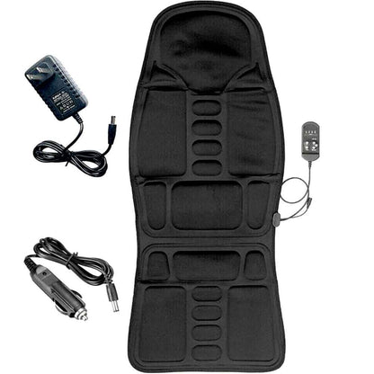 Massage Chair Pad 8 Modes Heated Neck/Back Cushion For Car & Home