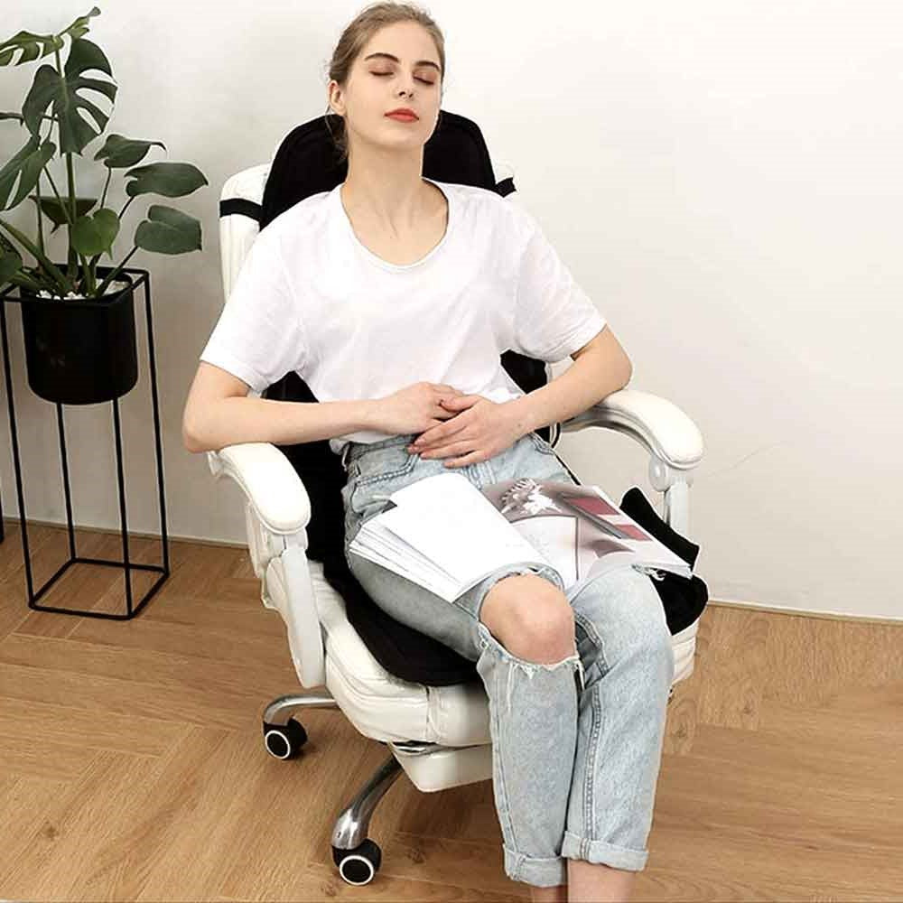 Massage Chair Pad 8 Modes Heated Neck/Back Cushion For Car & Home