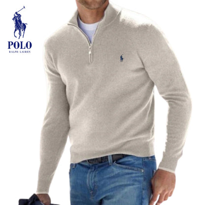 Men's Winter Zip-Up Turtleneck RL Sweater