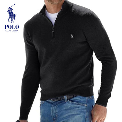 Men's Winter Zip-Up Turtleneck RL Sweater