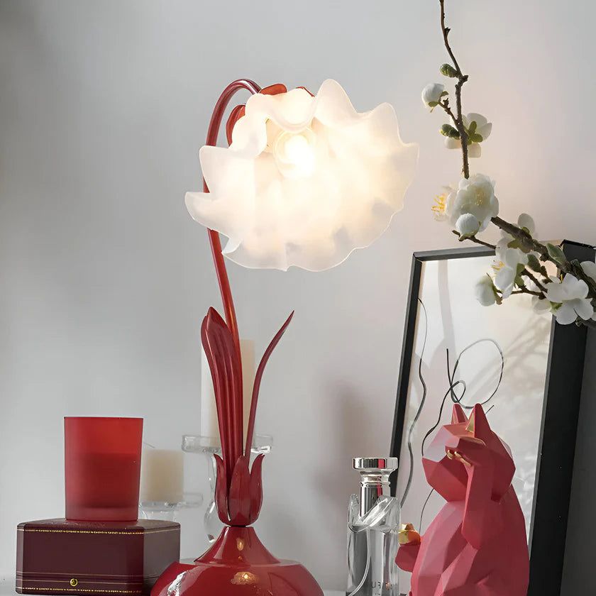 French Flower Table Lamp