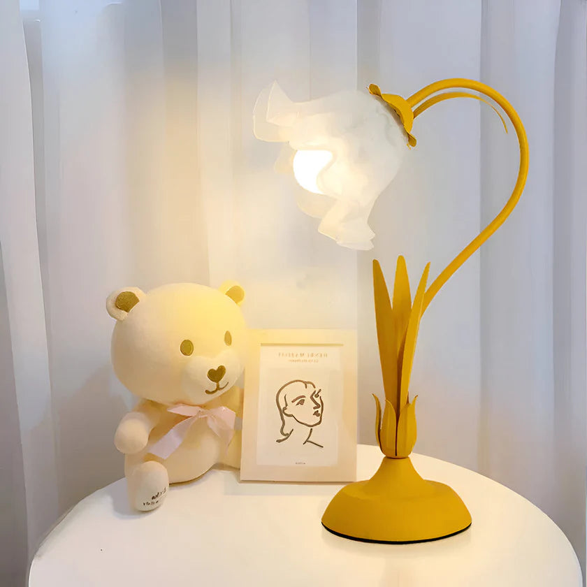 French Flower Table Lamp