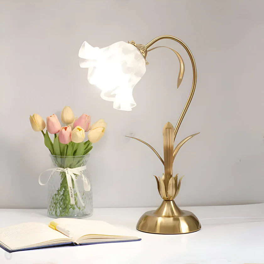French Flower Table Lamp