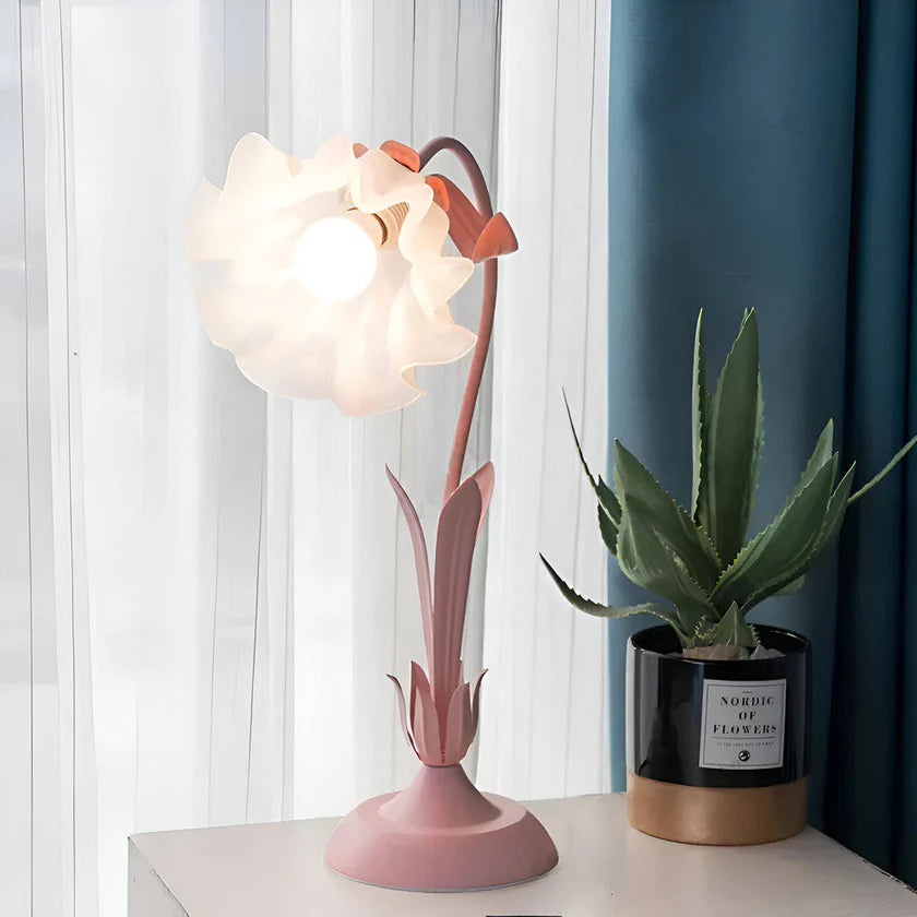 French Flower Table Lamp
