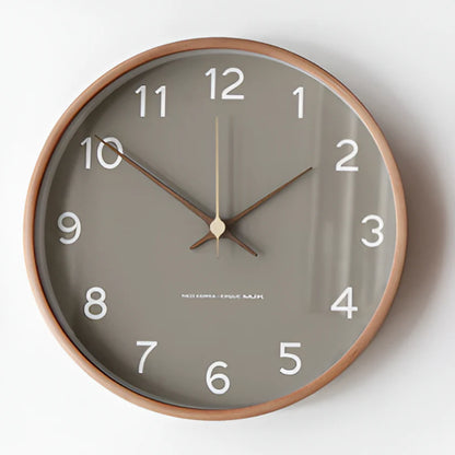 Silent Wooden Wall Clock – Nordic Design